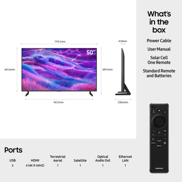 Samsung QE50QN80FA 50inch- 4K -144HZ- NEO-QLED- NQ4 AI GEN2 PROCESSOR