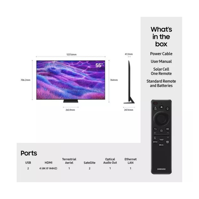 Samsung QE55QN80FA 55inch- 4K -144HZ- NEO-QLED- NQ4 AI GEN2 PROCESSOR