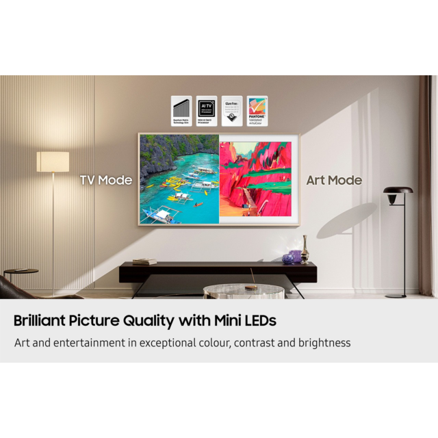Samsung QE65LS03FW 65inch- 4K -144HZ- NEO-QLED- NQ4 AI GEN3 PROCESSOR- FRAME- WIRELESS ONE CONNECT BOX