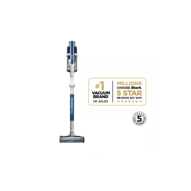 Shark IZ380UK Powerpro Cordless Stick Vacuum Anti Hair Wrap, Floor Detect.