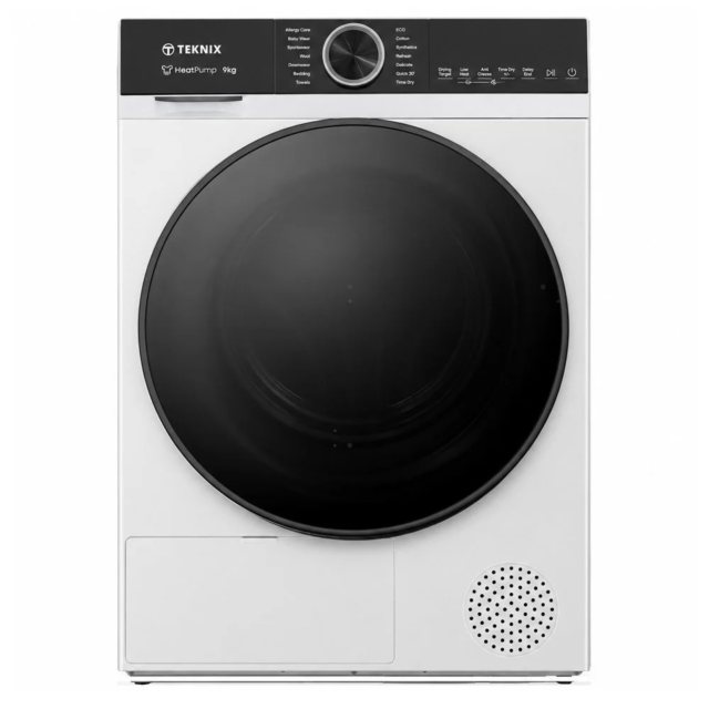 teknix TK2HPMA9W 9Kg Heatpump Dryer, White