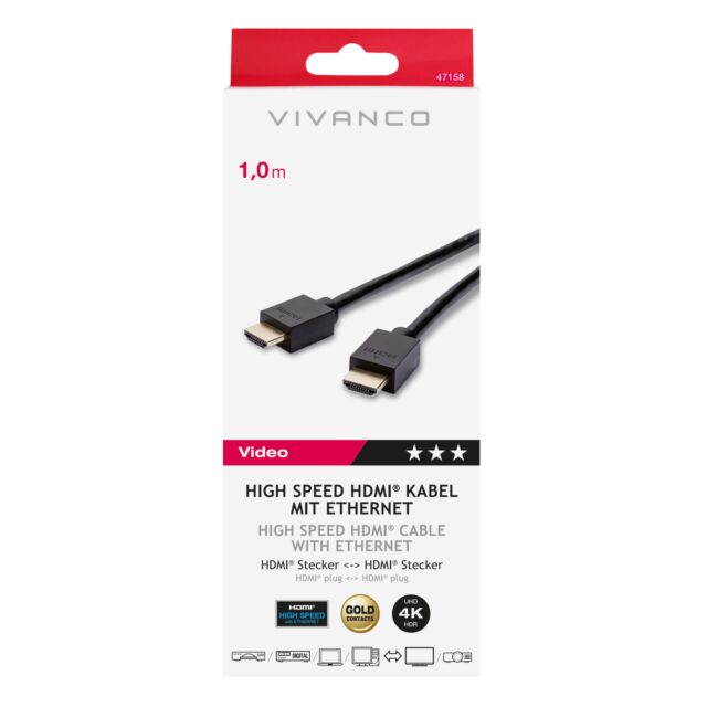 Vivanco 47158 47/10 10G HDMI CONNECTION 1M