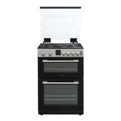 Montpellier MDOG60LS 60cm Double Gas Cooker in Silver