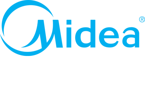 Midea logo.