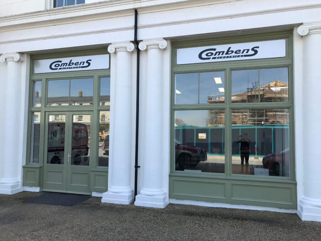 Combens Dorchester Shop Front.